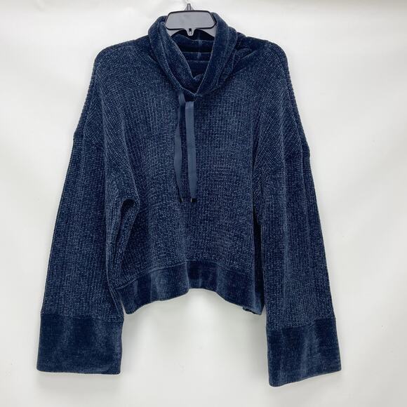 prAna Womens Chanavey Sweater XL Nautical Navy Blue Chenille NWT - Picture 4 of 11